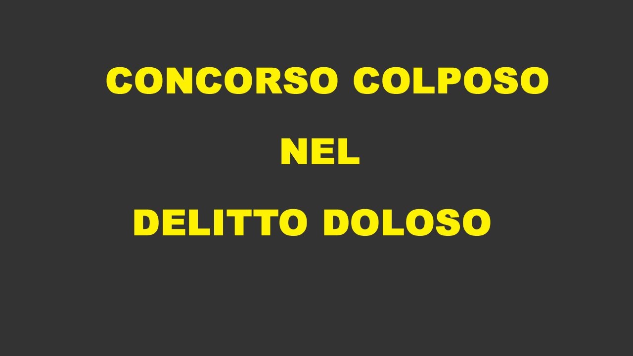 22.1 Concorso colposo nel delitto doloso