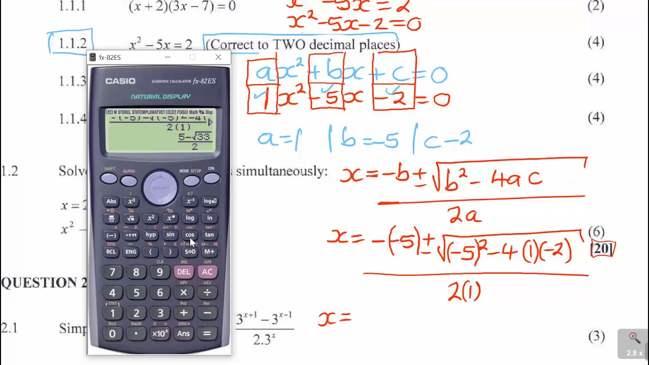 Mathematics Revision on Algebra Question 1: A Must Watch For Grade 11