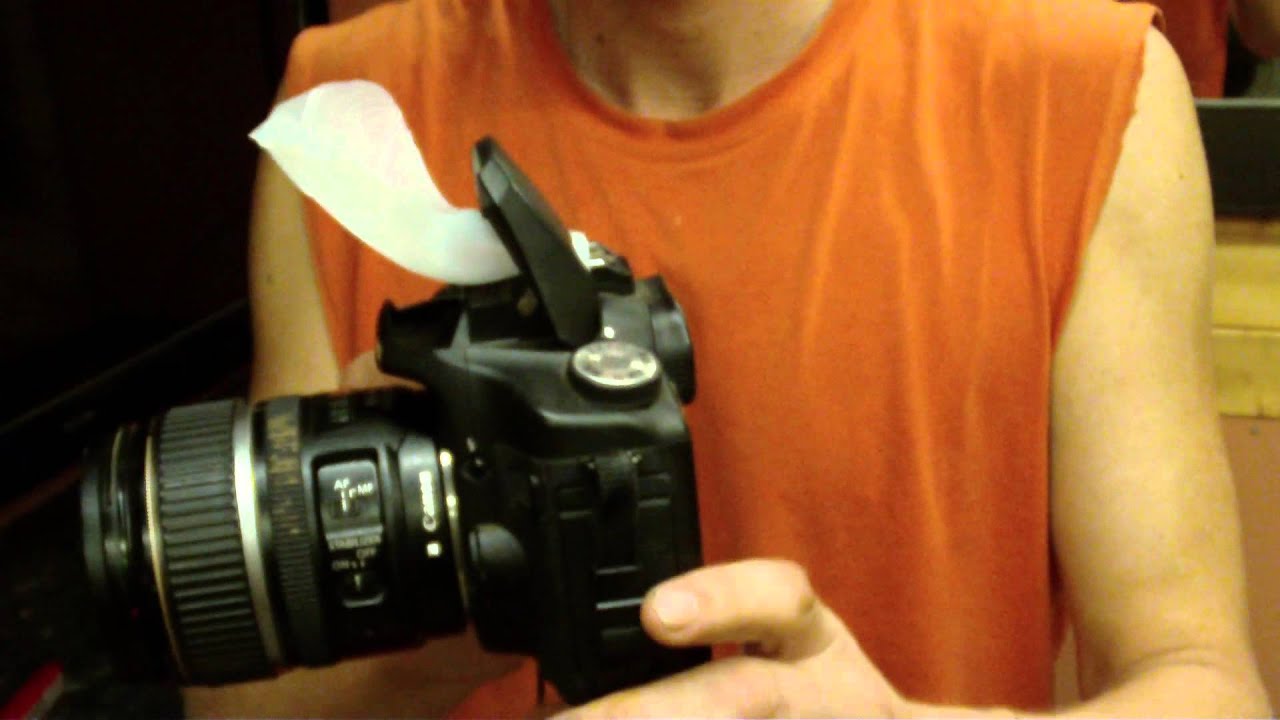 DIY Digital SLR Flash Diffuser/Reflector made from recycled plastic milk bottle