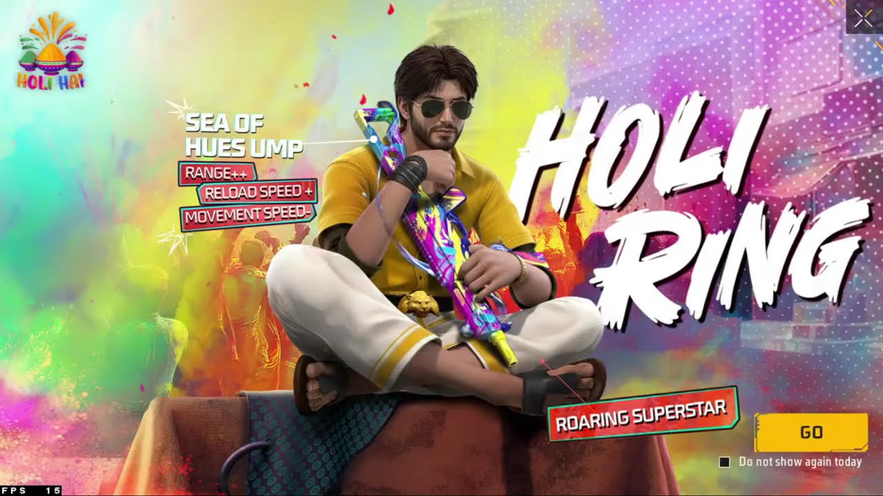 FINALLY UNLOCK HOLI RING EVENT BUNDLE ..😊FF LIVE