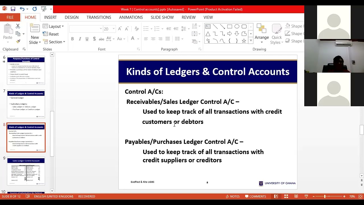 UGBS 205 Accounting Lecture 7 (Dr. Edem Welbeck)