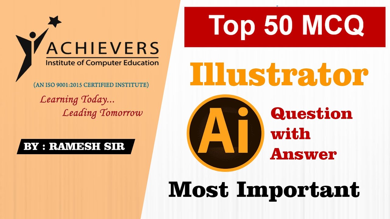 Illustrator MCQ with Answer | Achievers Institute | Adobe Illustrator