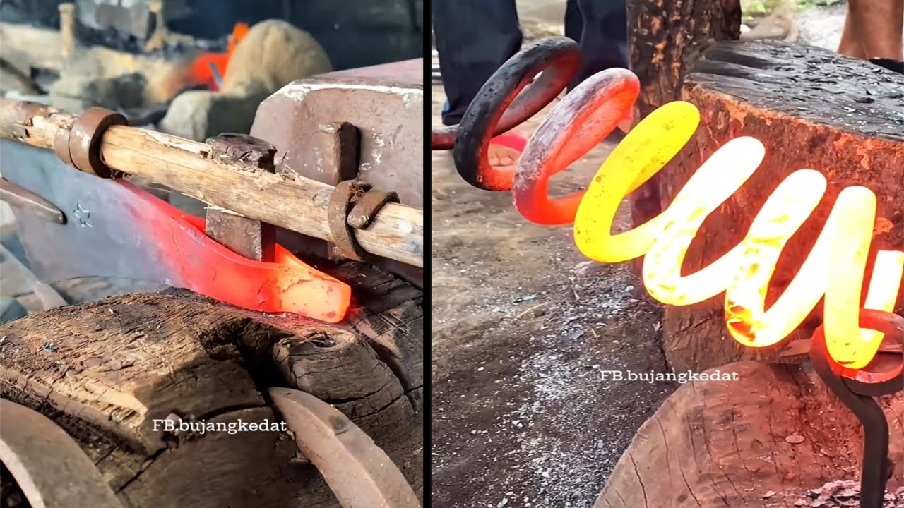 Forging a Stylish Axe from Spring Steel | Crafting a Stylish Axe | @crazyskills