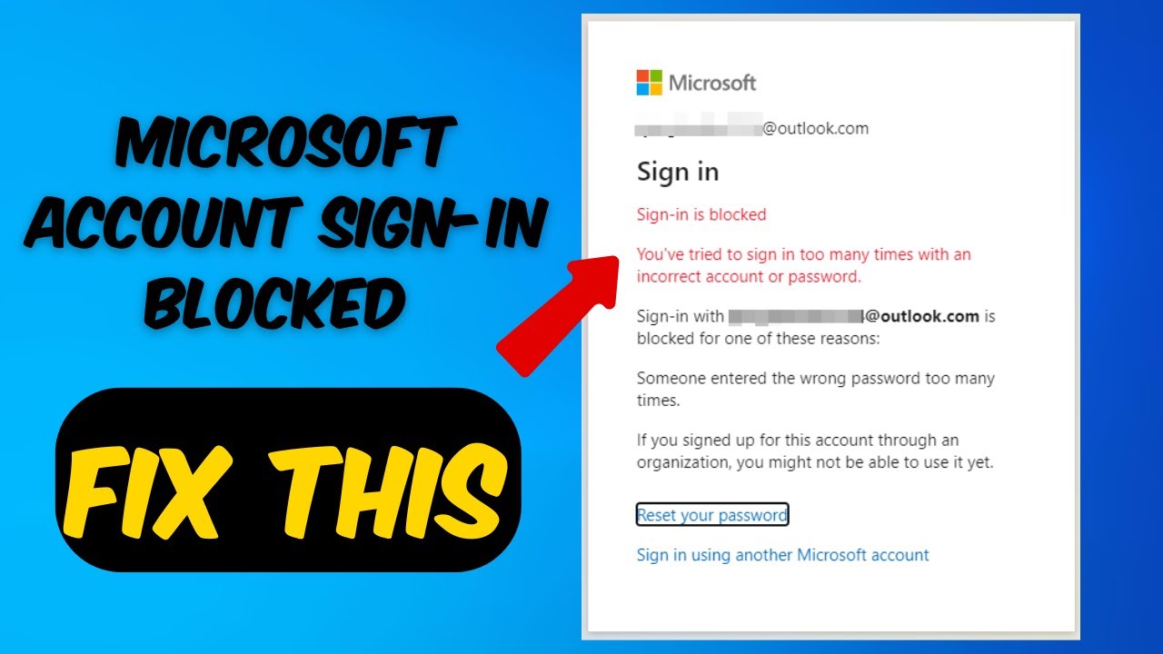 Как исправить заблокированный вход в учетную запись Microsoft | Слишком много попыток