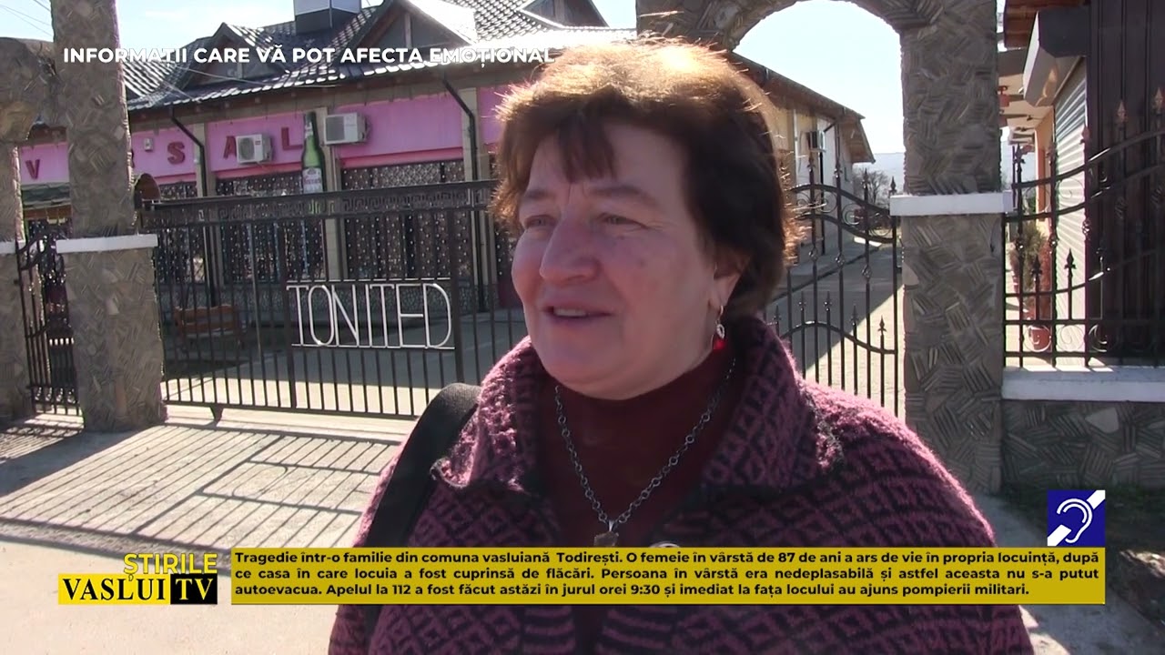 ȘTIRE INCENDIU CU VICTIMA LA TODIRESTI! 21 02 202