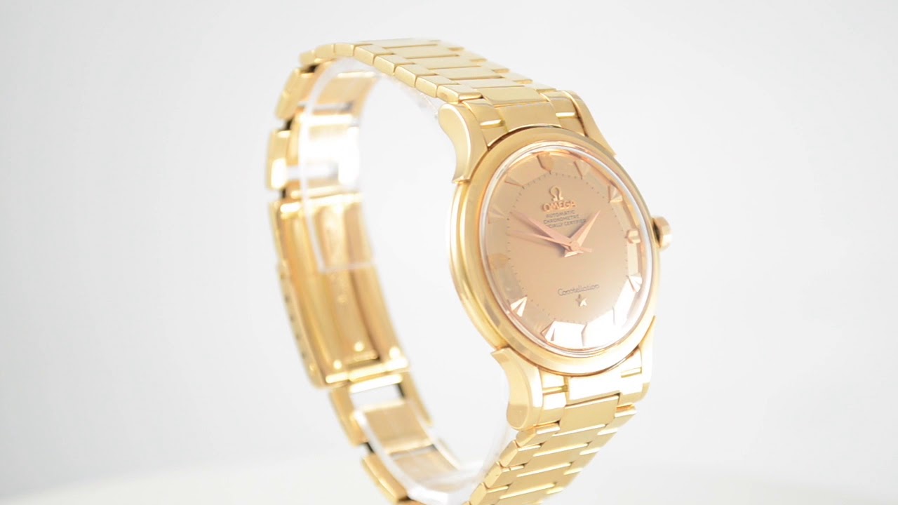 Omega rare18k gold Constellation 2782/2799 SC Pie-Pan dial