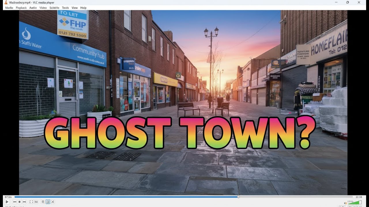 Exploring a Deserted Wednesbury Town Centre After Christmas