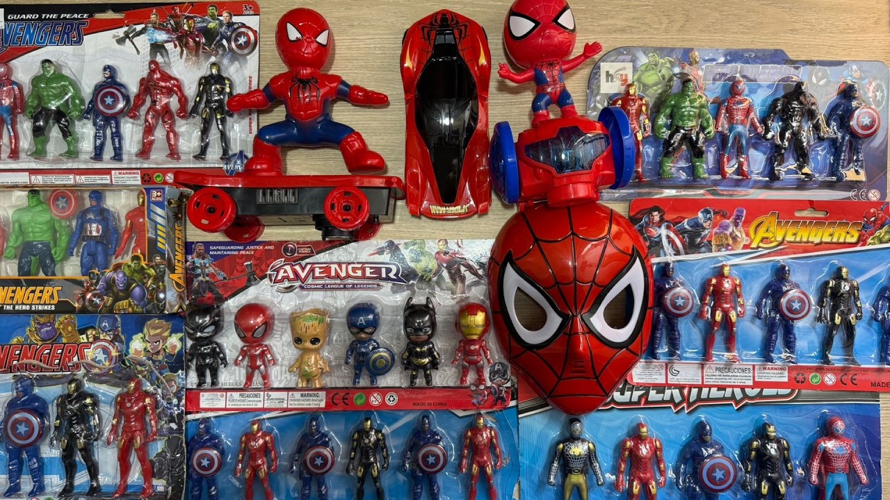 Unboxing and Asmr Avengers Toys from a Mystery Cardboard Box!
