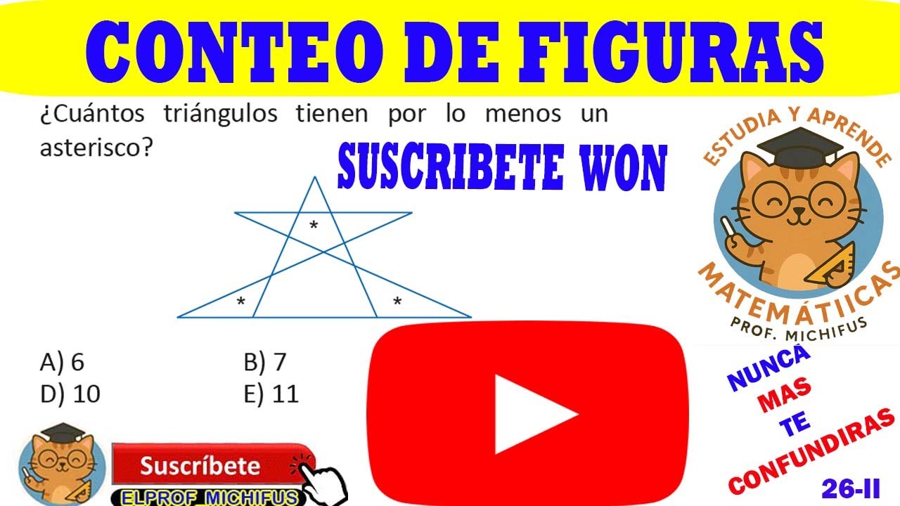 ¿Cuántos triángulos tienen por lo menos un asterisco? #CONTEO DE FIGURAS  #ELPROFE_MICHIFUS
