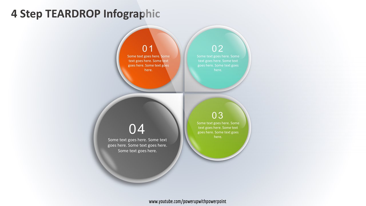 29.Create 4 step TEARDROP shape infographic|Powerpoint Presentation|Graphic Design|Free Template