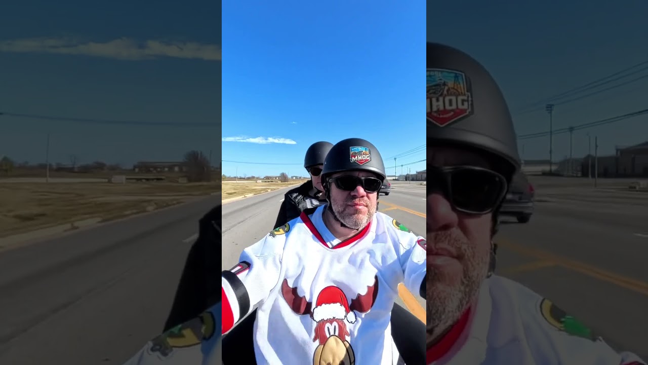 Fun Motorcycle Ride on Christmas Vacation. 