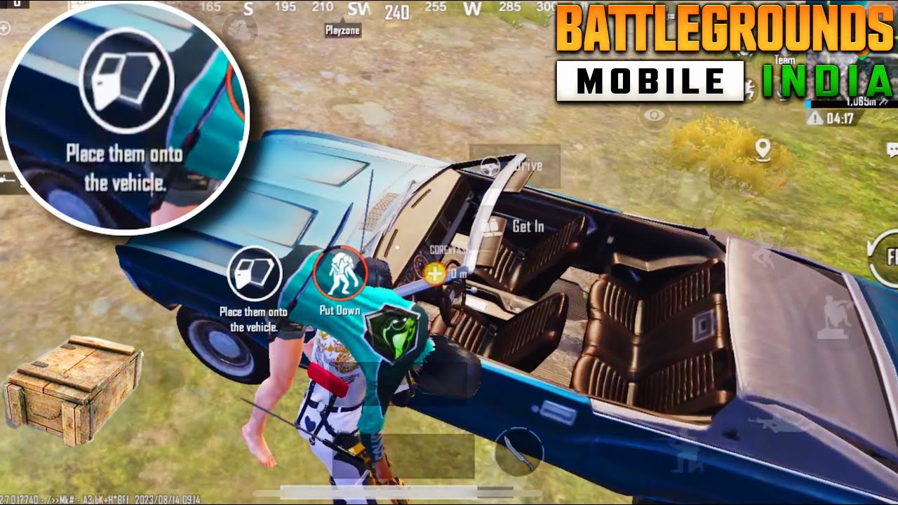 New feature🔥🔥- Knock Player Carrying in Vehicle #bgmi #pubgmobile #pubg #battlegroundsmobileindia