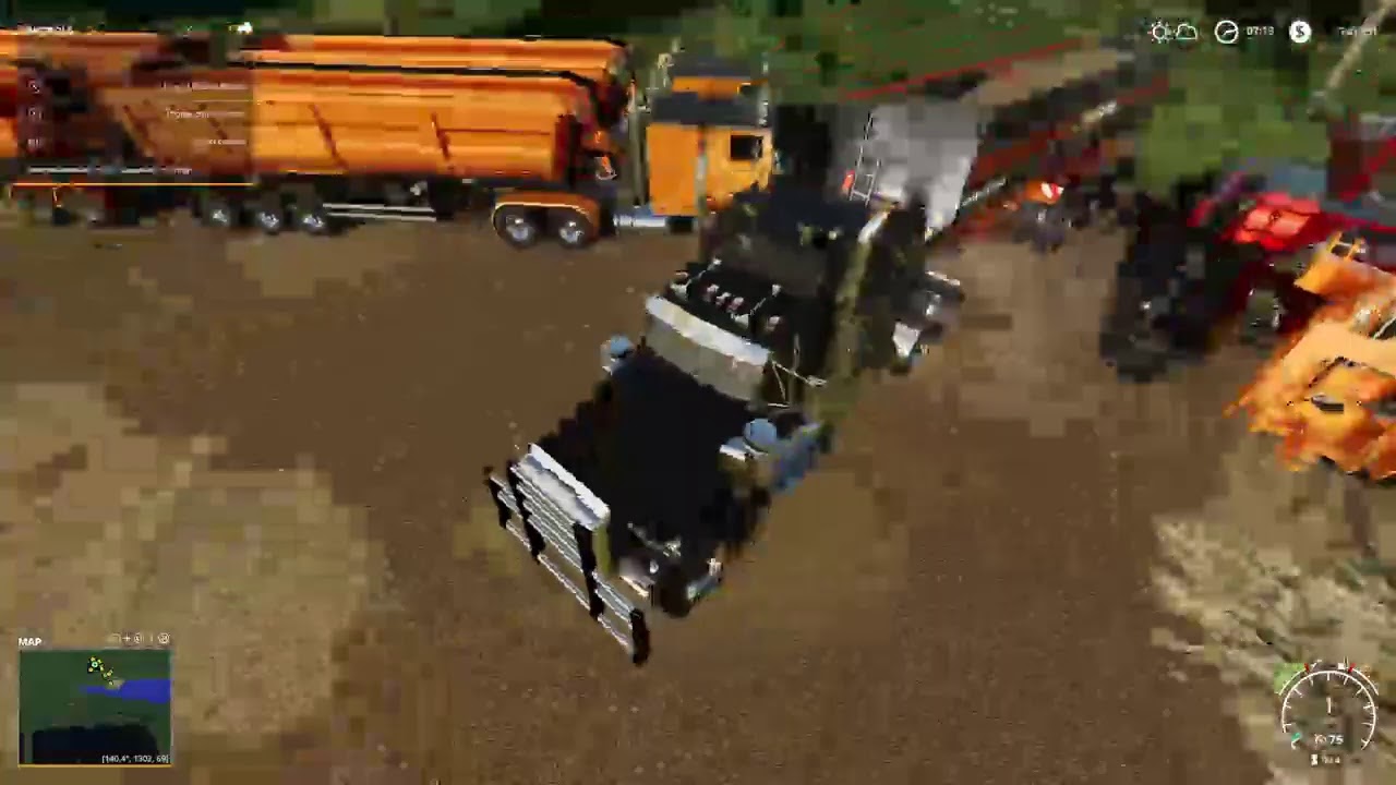 Moving sand to storage on Rassvet
