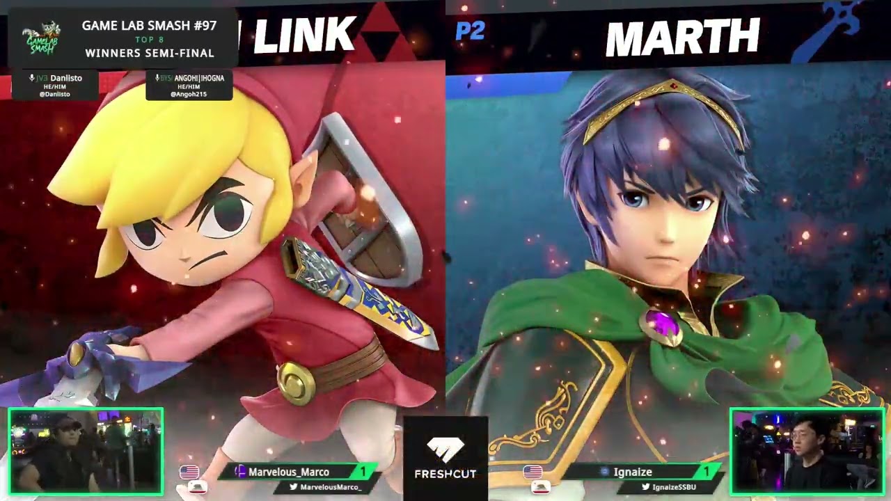 Game Lab Smash #97 Marvelous Marco (Toon Link) Vs Ignaize (Marth)