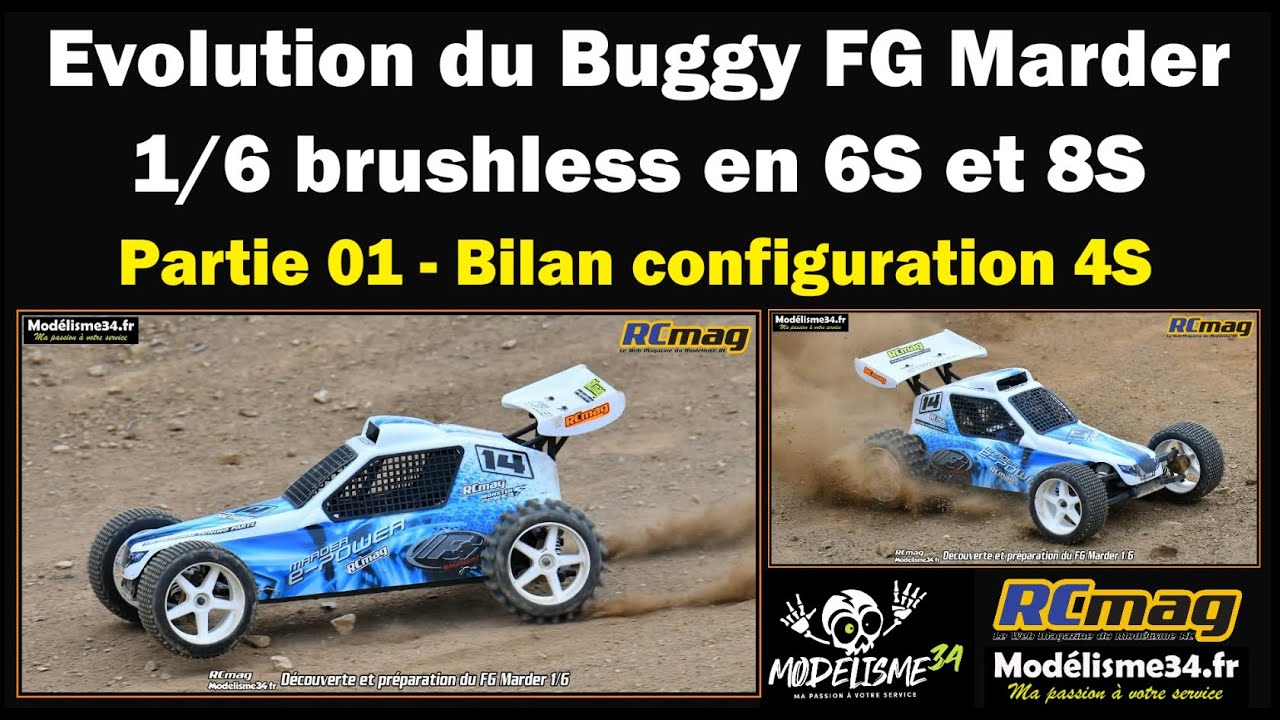 Evolution du FG Marder 1/6 brushless en 6s et 8s - Partie 01 avec le bilan de la configuration 4s