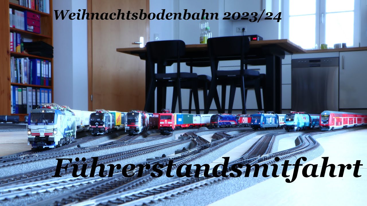 Christians Modellbahn - Hin und her auf der Weihnachtsbodenbahn - Führerstandsmitfahrt