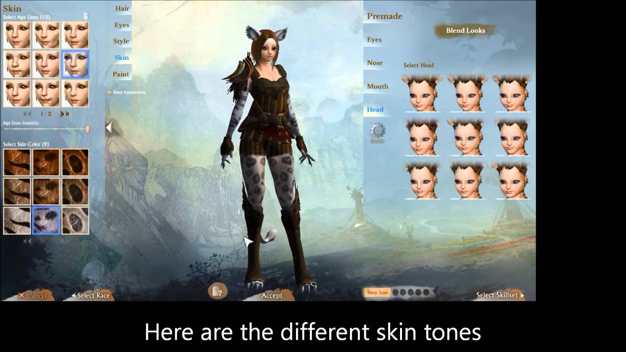 ArcheAge Firran appearance - skin tones