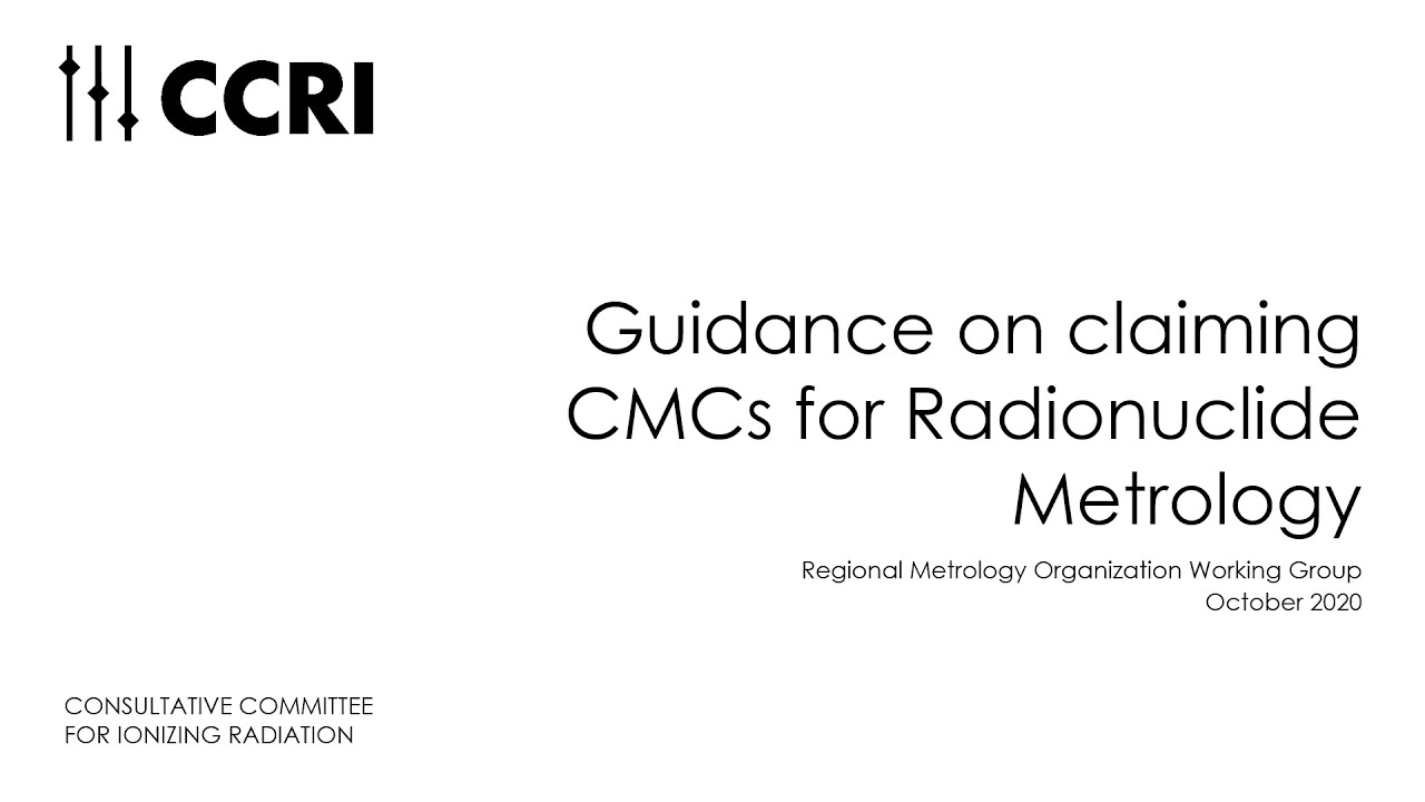 CCRI guidance on CMCs