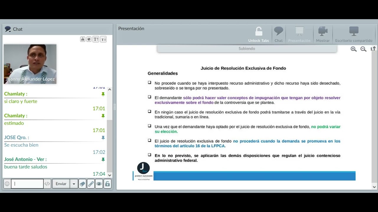 El Juicio de Resolución Exclusiva de Fondo 24/08/2023