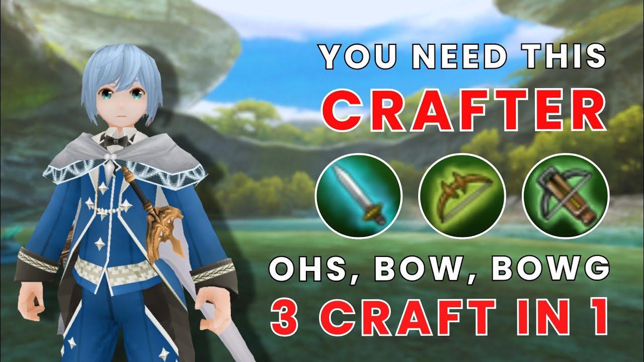 3 Weapon Crafter Blacksmith【OHS, BOW, and BWG Crafter Build】Toram Online