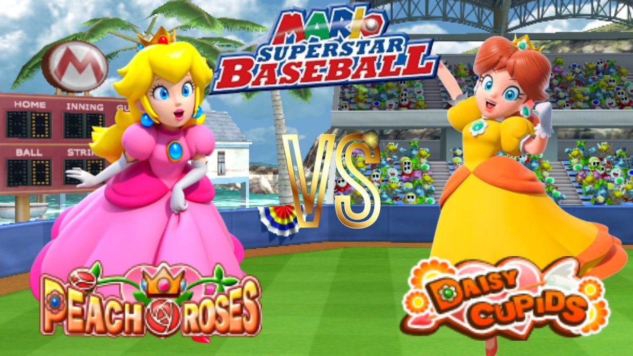 Mario Superstar Baseball - Peach vs Daisy [Mario Stadium]