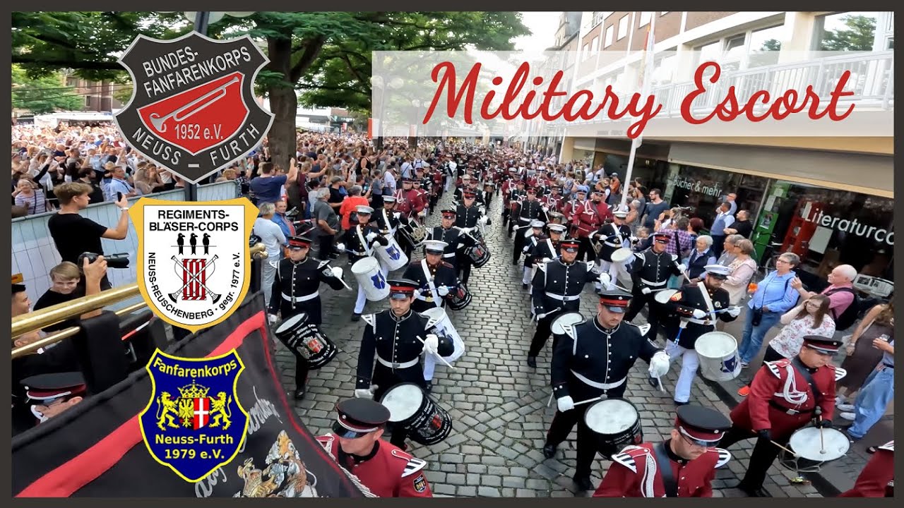 BFK, RBC & JFK - Military Escort - Aufmarsch zum Geburtstagskonzert des Bundesfanfarenkorps