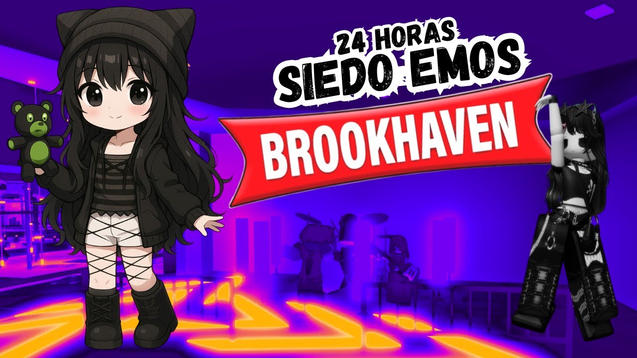 24 HORAS SIENDO EMOS EN BROOKHAVEN | NOS HICIMOS ROCKERAS FAMOSAS #PAULITA12 #roblox