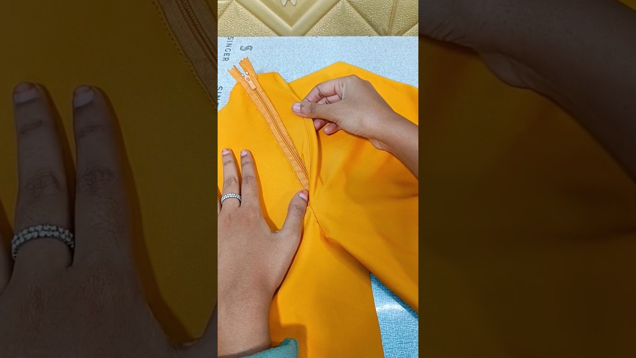 How to attach zipper to the front of pants | How to sew fron fly zipper| #shorts #youtubeshorts