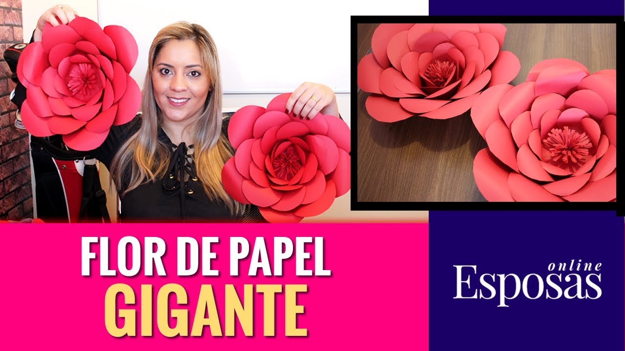 Flor de Papel Gigante - Passo a Passo