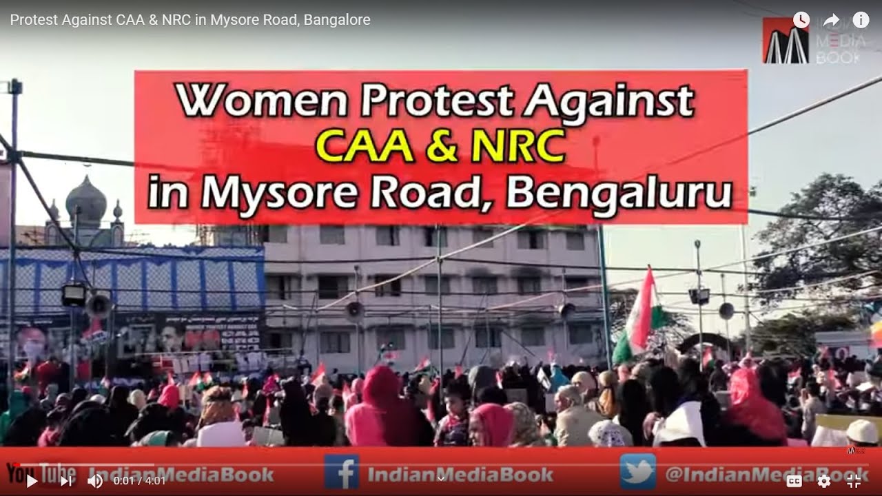 Protest Against CAA & NRC in Mysore Road, Bangalore
