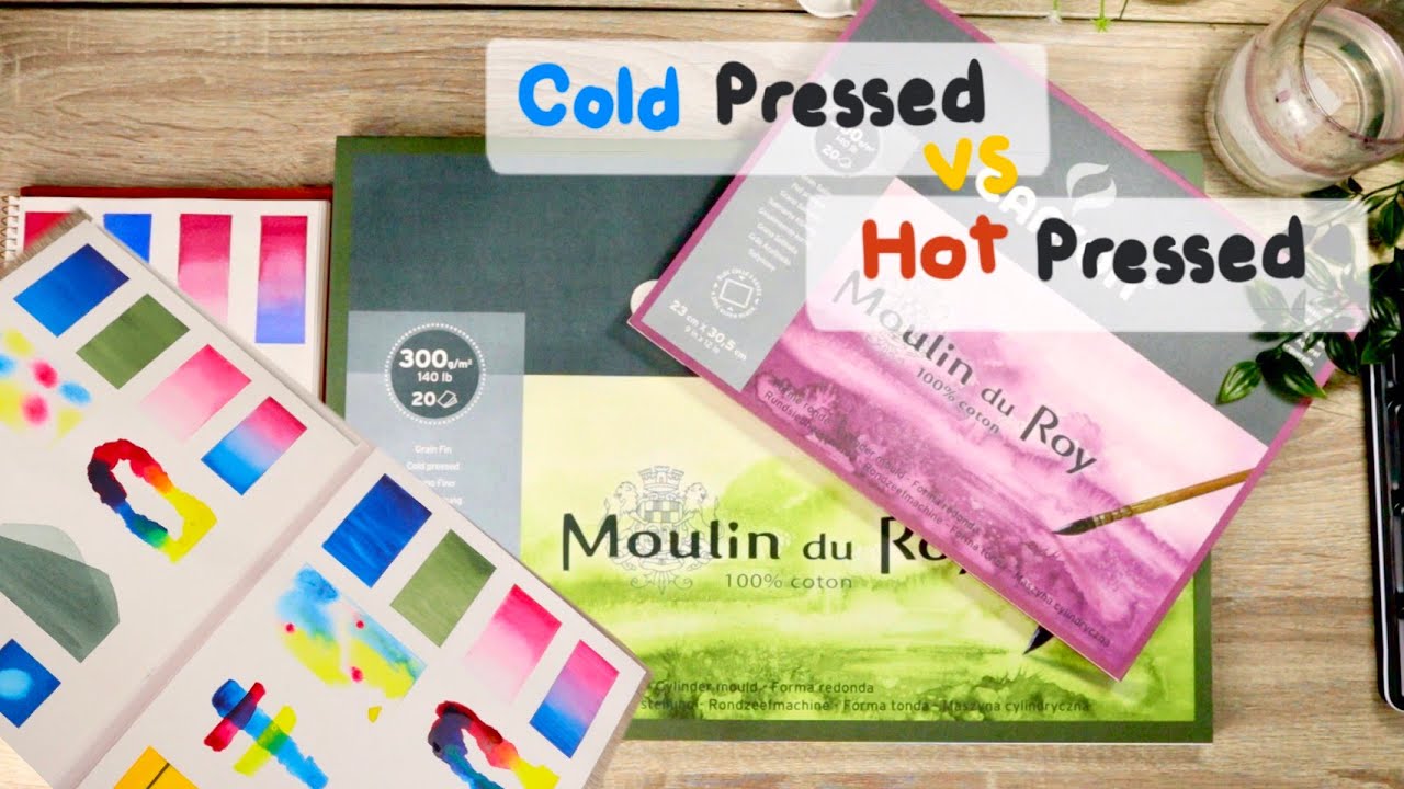 เปรียบเทียบกระดาษสีน้ำ l Hot Pressed vs Cold Pressed Watercolor Paper Part 1 l Yorudachan