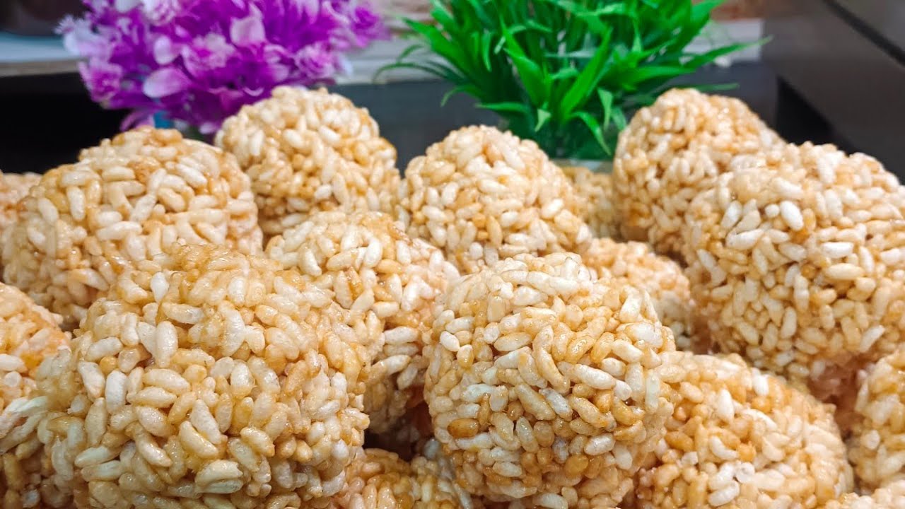 भूल जाएंगे बाजार से लाना मुरमुरे के ये स्वादिष्ट लड्डू घर पर एक बार जरूर बनाना 🪁🪁💫 