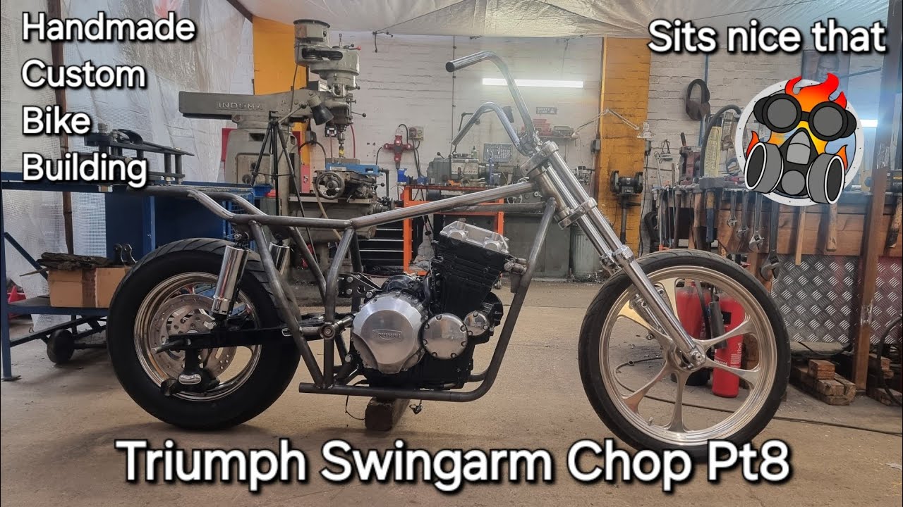 Triumph Swingarm Chop Pt8 Handmade Custom Bike Building #chopper #bike #engineering