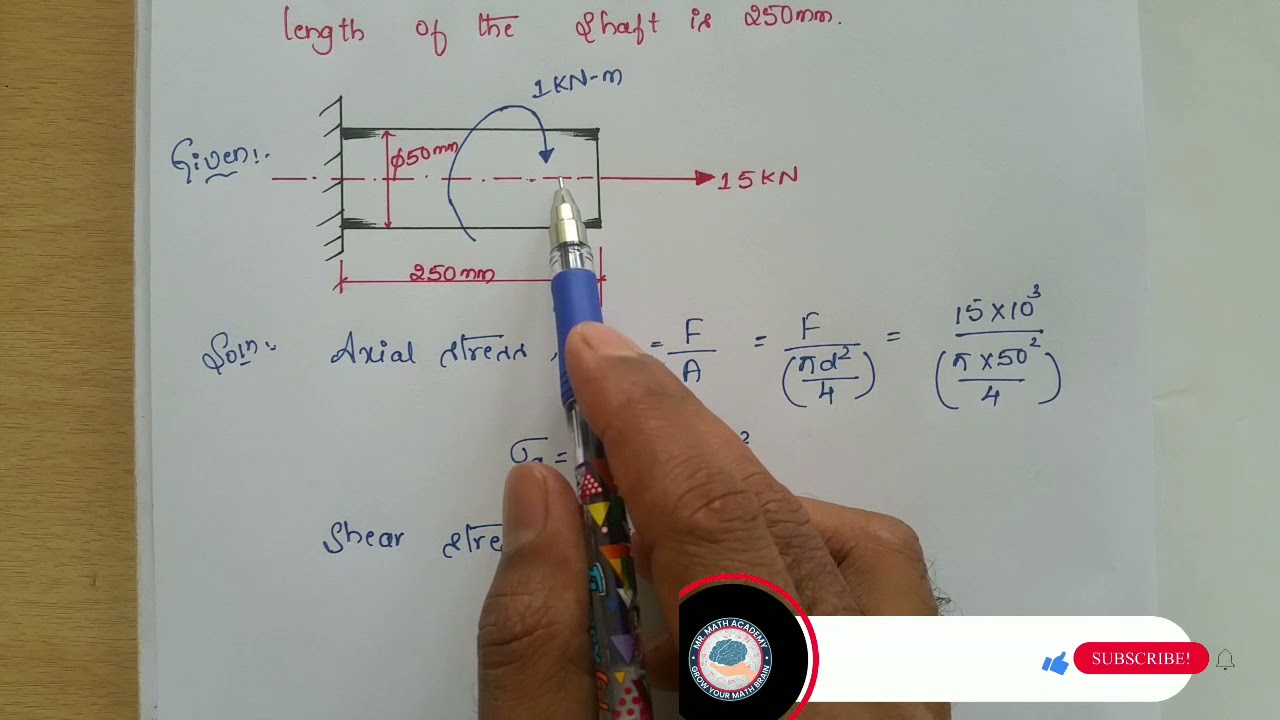@mr.mathacademy4851 Numericals on Static stresses problem 1| DME1|BE