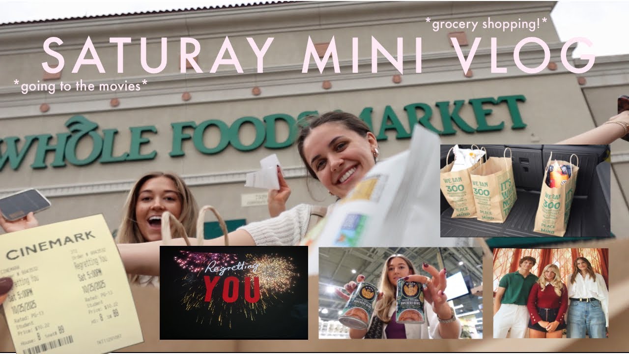 *saturday mini vlog!* (grocery shopping, the movie theater, & karaoke in the car!)