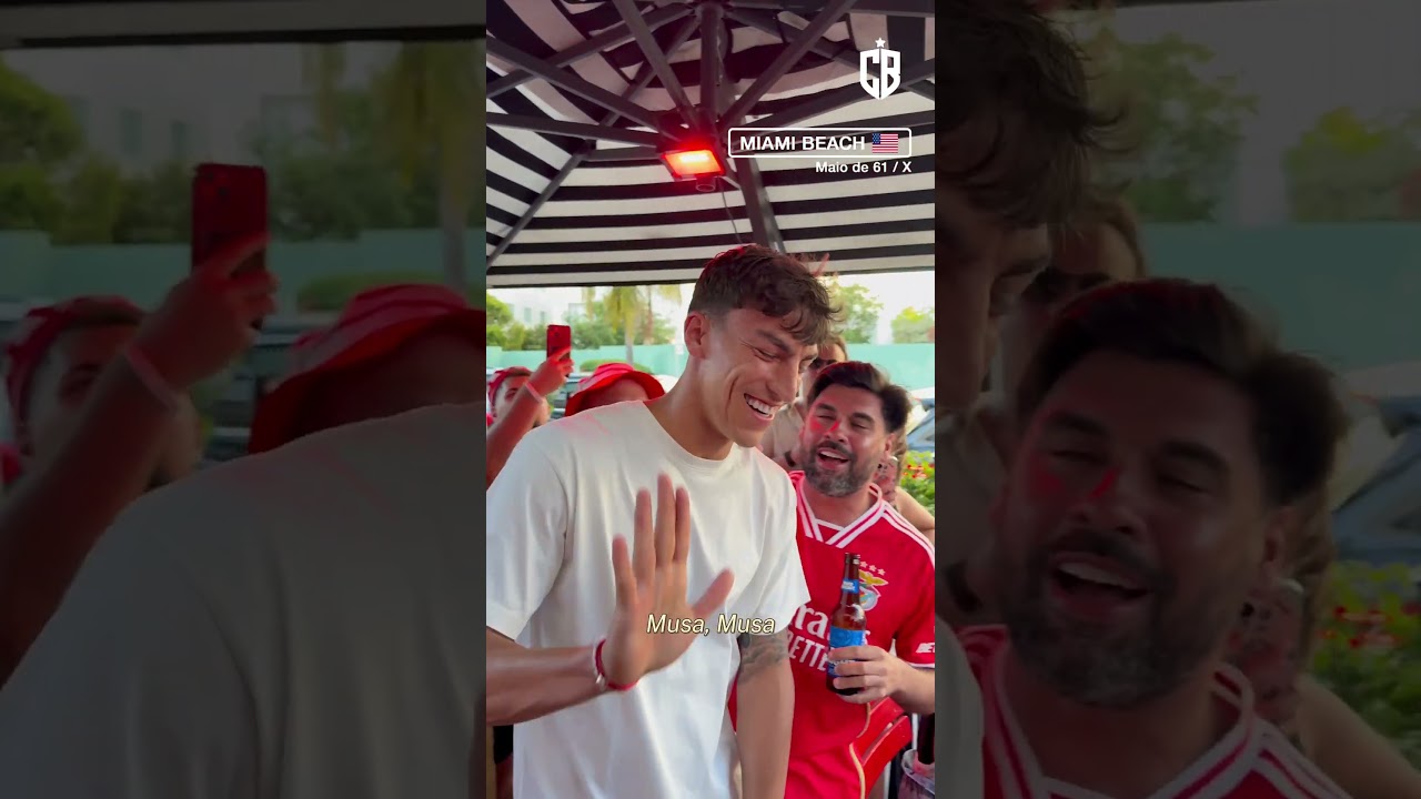 PETAR MUSA D&Aacute; DE CARA COM ADEPTOS DO BENFICA EM MIAMI 😅🔴🇭🇷 #SHORTS