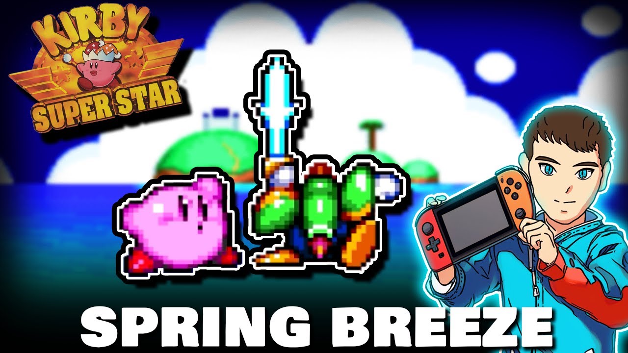Father and son playing through Kirby Super Star!  Spring Breeze 100% run