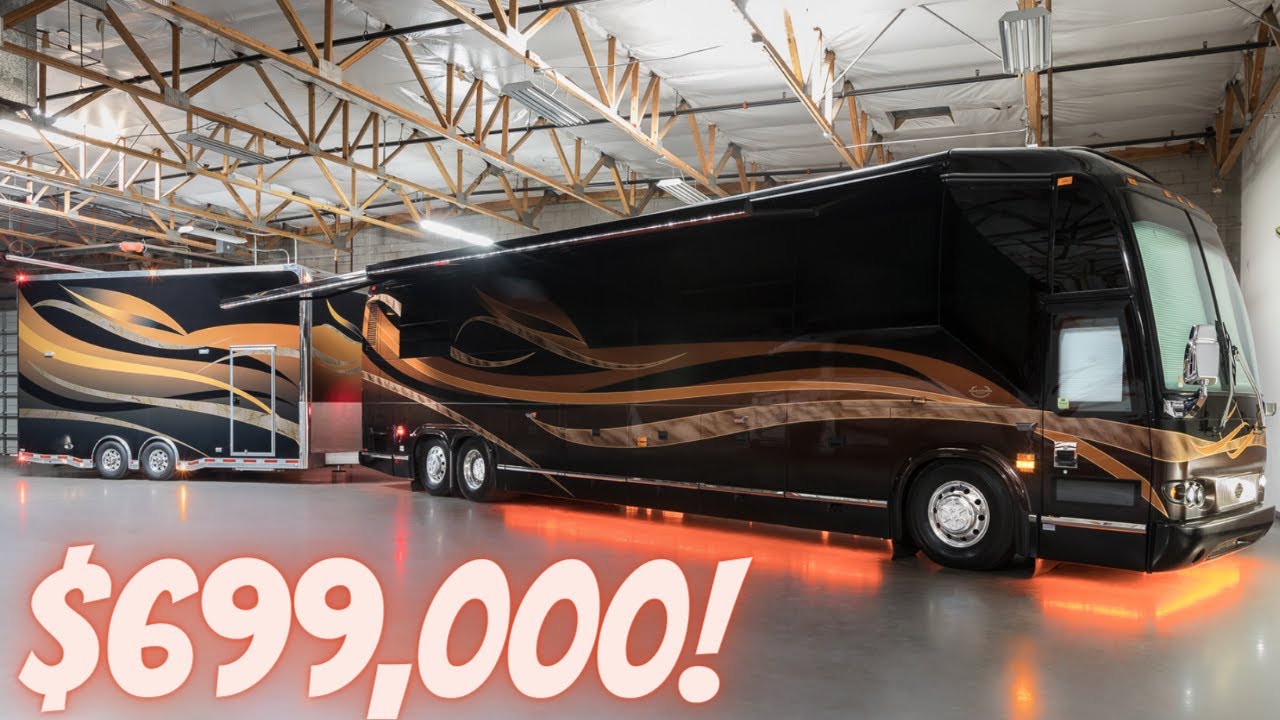 PREVOST MARATHON COACH AND STACKER TRAILER FOR SALE IN ARIZONA