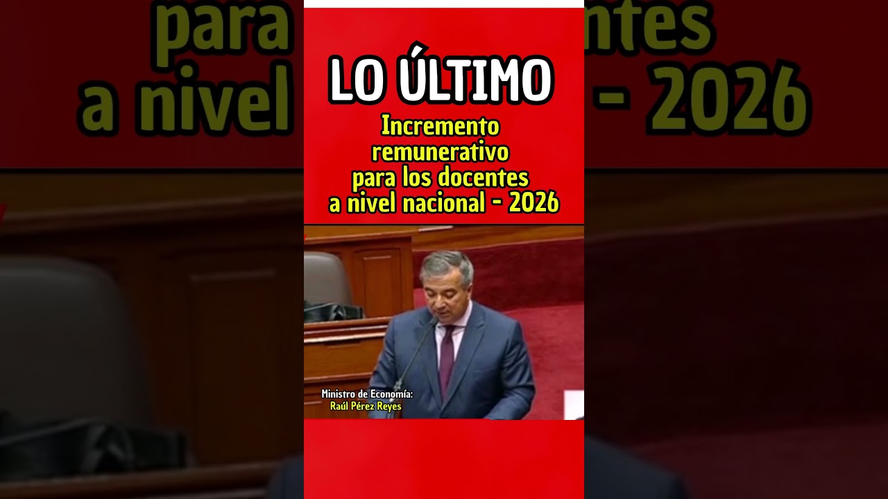 Incremento Remunerativo para los Docentes 2026/ a nivel nacional /Ley de presupuesto para 2026