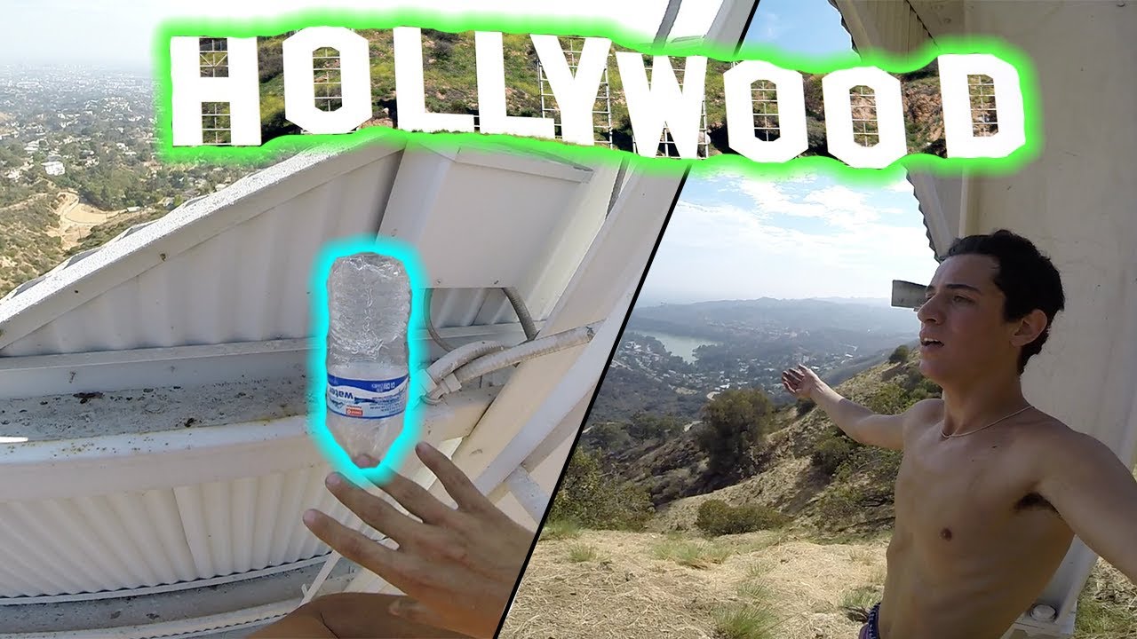 I PUKED & BOTTLE FLIPPED THE HOLLYWOOD SIGN!! | Ben Lemus