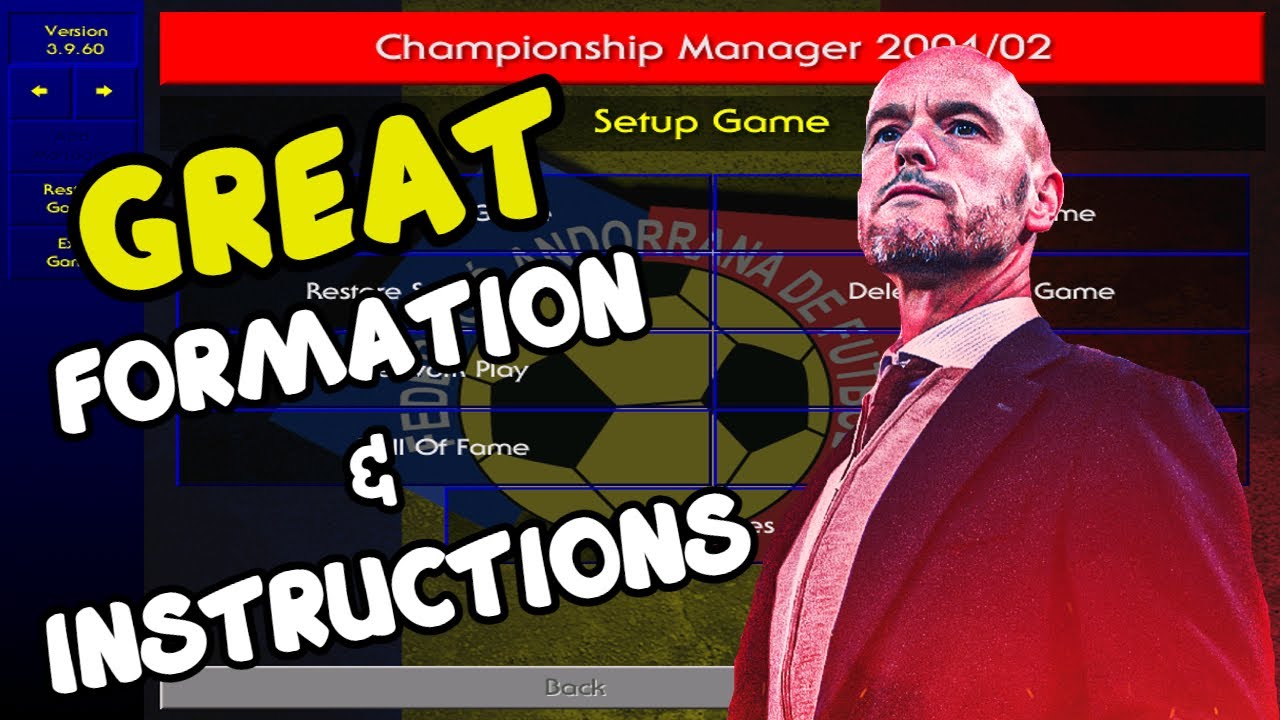 Championship Manager 01/02 | CHEAT FORMATION & TACTICS 😎