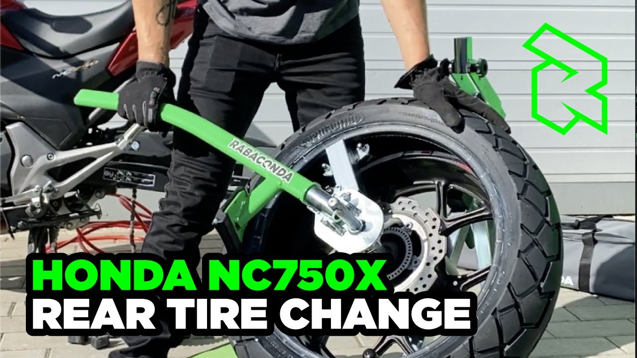 Does It Change? Honda NC750X rear tire? Rabaconda Street Bike Tire Changer