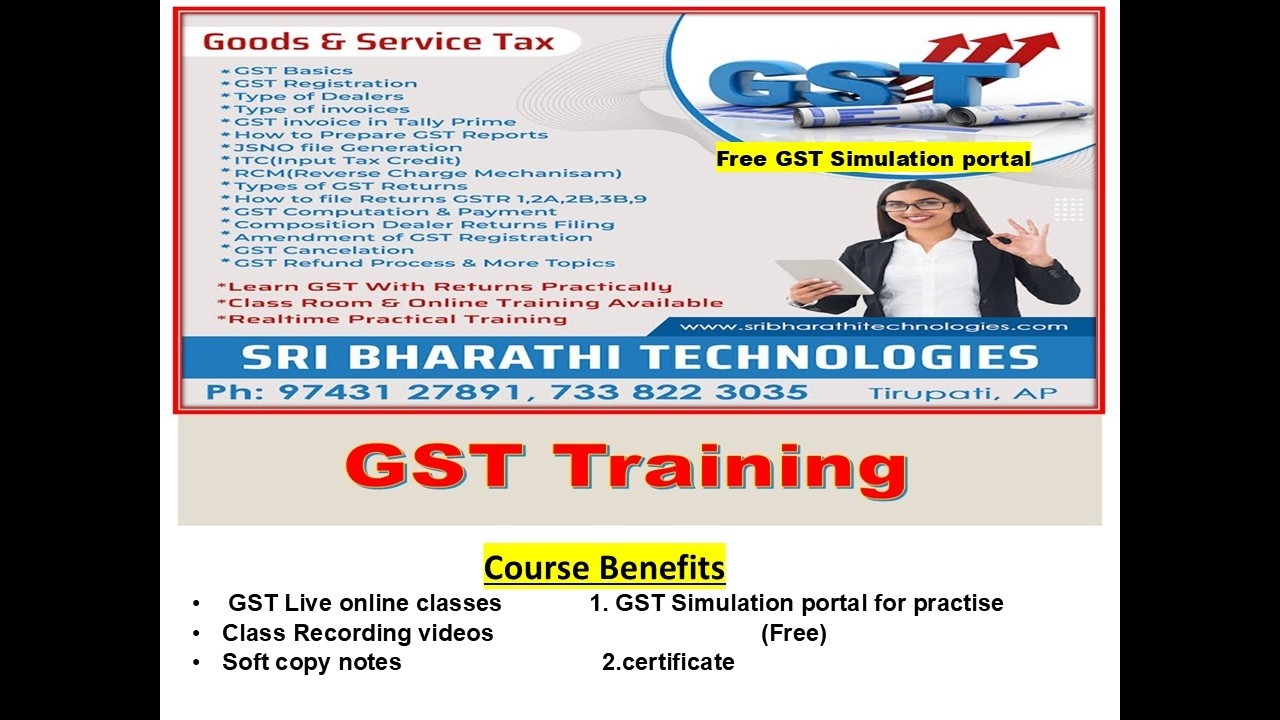 GST Training | GST Online classes | GST Online training With free tax demo portal |gst online course