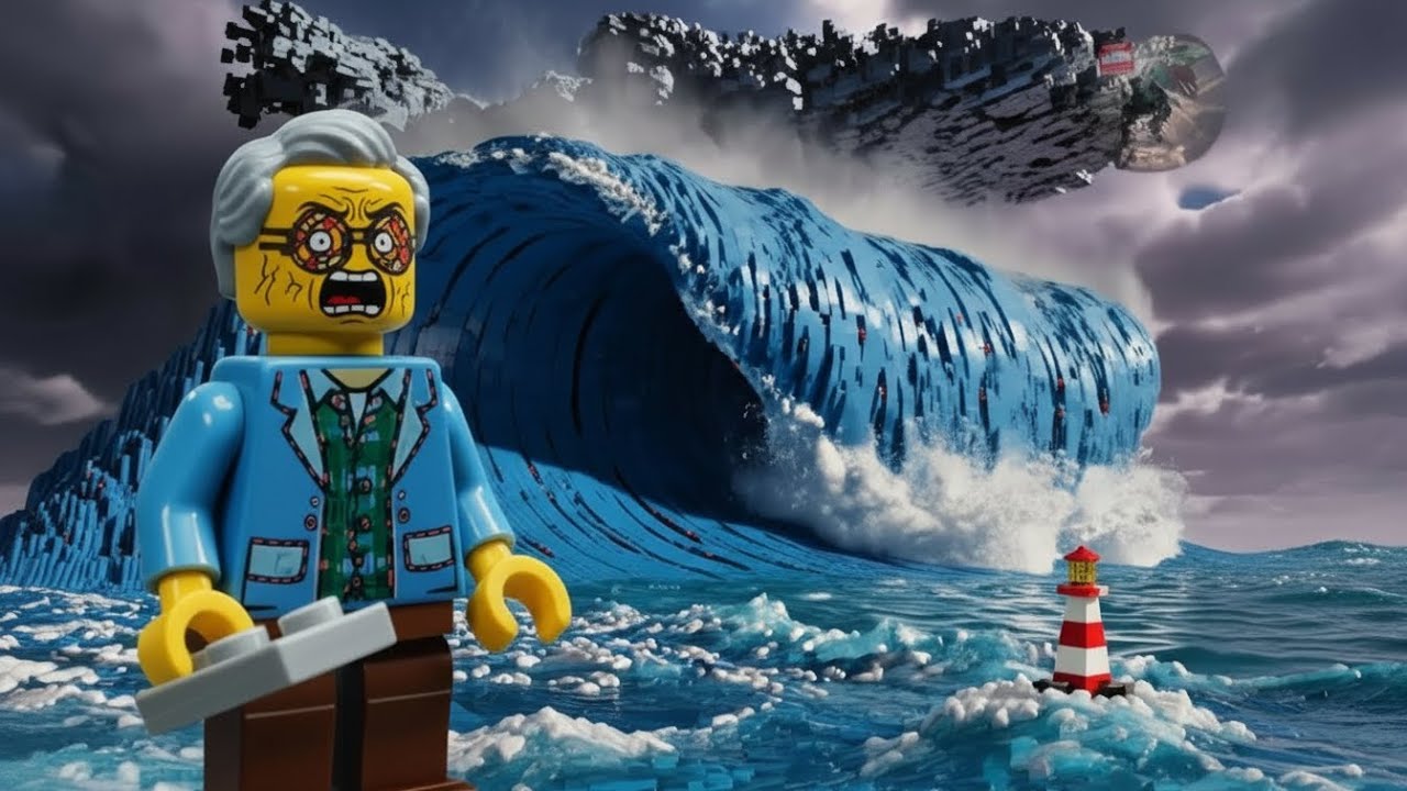 LEGO Tsunami — A Massive Wall of Water Formed Without an Earthquake #lego #earthquake #tsunami