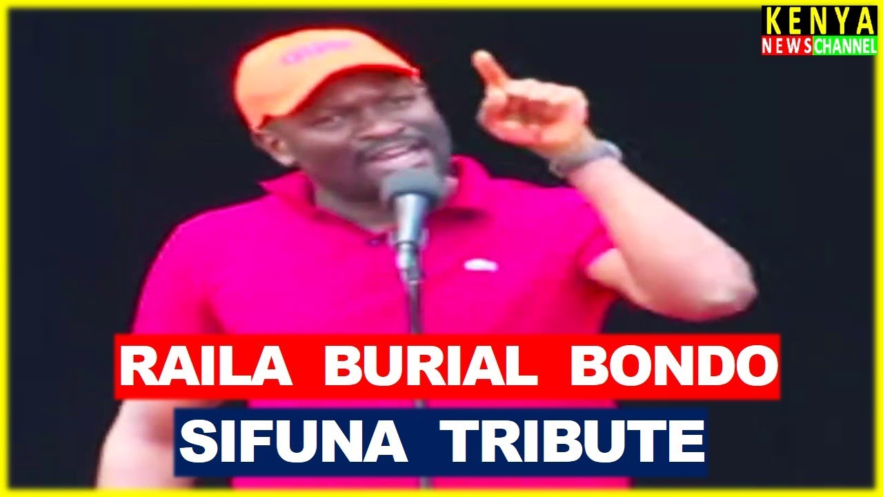 Речь и дань памяти Раиле Одинге во время похорон в Бондо.