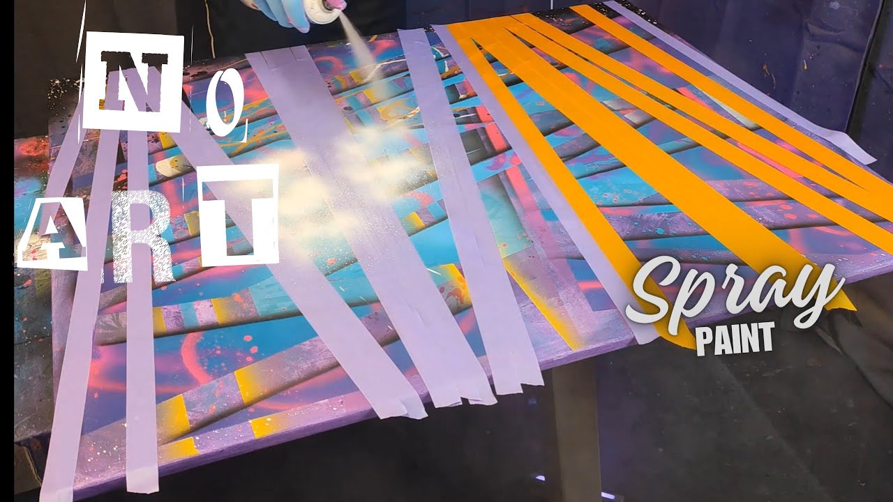 Easy Abstract Painting Demo/Modern 3D Spray Paint/Moderne Abstrakte Kunst by No Art