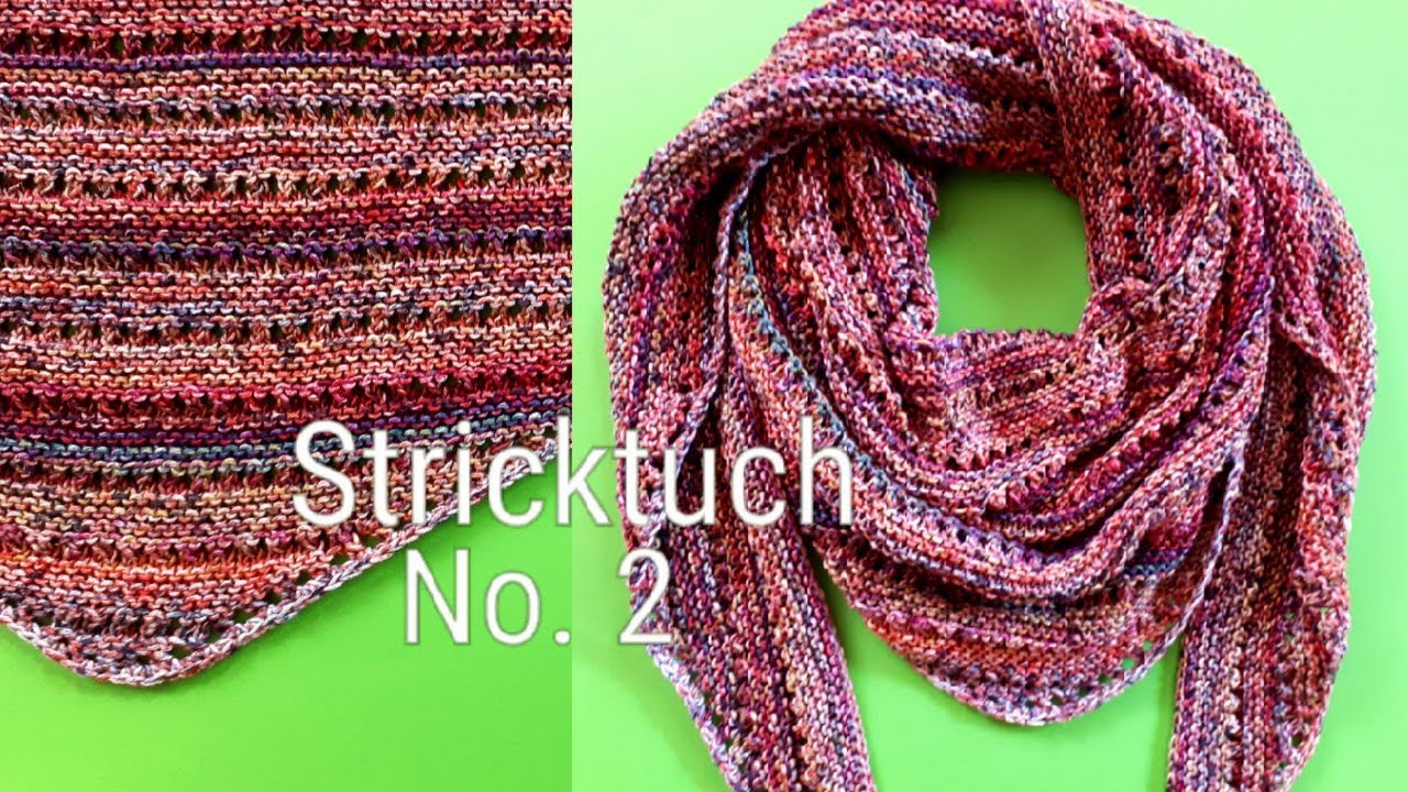 Stricktuch 2, einfaches Dreieckstuch stricken