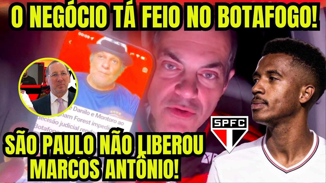 ELE NÃO VEM MAIS! SÃO PAULO NÃO LIBERA MARCOS ANTÔNIO! A SITUAÇÃO TÁ FEIA PARA O LADO DO TEXTOR!