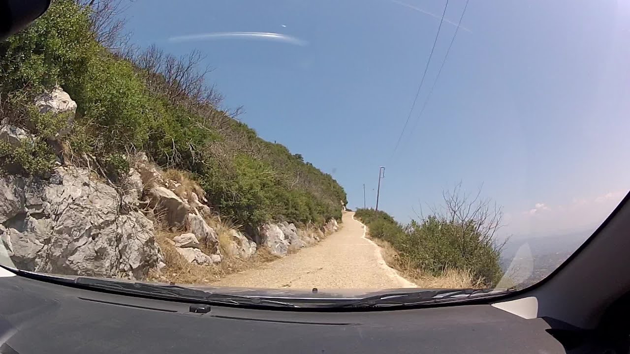 Kaiafas Lake to Holy Mary of Smerna Orthodox church (mountain road driving, Greece) - onboard camera