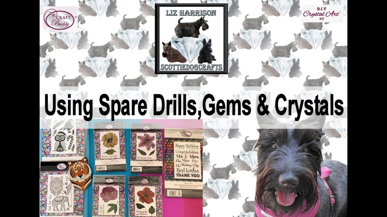 Diamond painting | Stamps | Using Spare Drills,Gems and Crystals